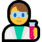 Man Scientist emoji on Microsoft